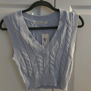 Quiet Storm Cropped Sweater Vest